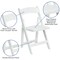 Emma and Oliver 2 Pack Wedding Party Event Wood Folding Chair with Vinyl Padded Seat